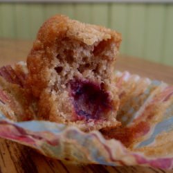 Sourdough Banana Blackberry Muffins