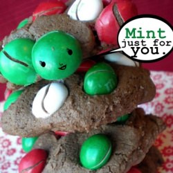 Chocolate Cookies with Mint M&M’s