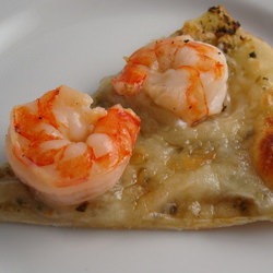 Pesto Pizza with Shrimp