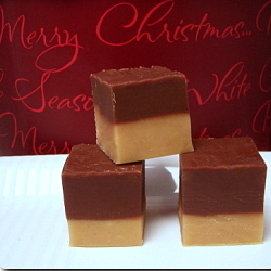 Two Toned Chocolate PB Fudge