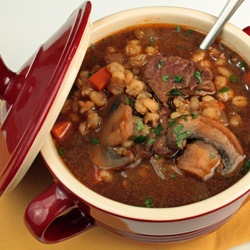 Beef, Barley & Mushroom Soup