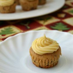 Plum Cupcakes with Homemade Custard