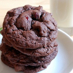 Orange Cranberry Brownie Cookies