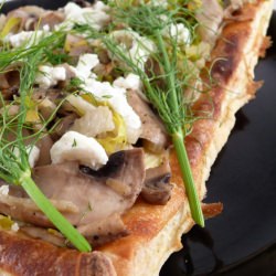 Leek, Mushroom & Goast Cheese Tart