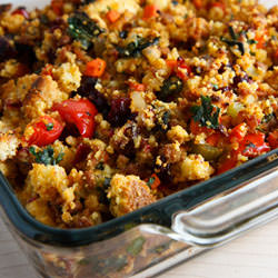 Corn Bread Stuffing with Chorizo