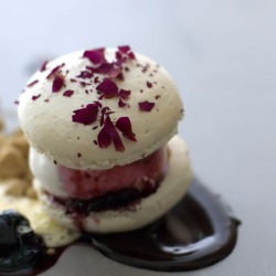 Cherry Ripe Macaron Dessert