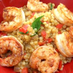 Israeli Couscous with Shrimp