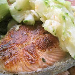 Vietnamese Salmon Steaks w Cucumber