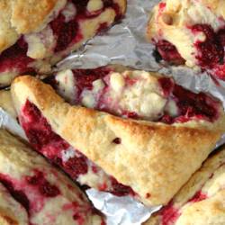 Raspberry White Chocolate Scones