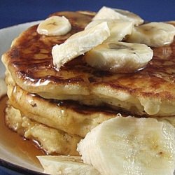 Banana Sour Cream Pancakes