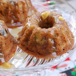 Sticky Maple Walnut Glazed Cakes