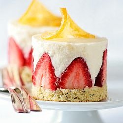 Lemon Poppy Seed Cake & Lemon Mousse