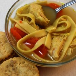 Infused Soup with Homemade Crackers