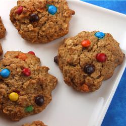 Agave & Honey Oatmeal M&M Cookies