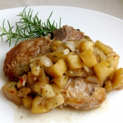 Pork Chops with Apples, Pears