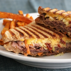 Roast Beef and Slaw Panini