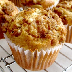 Spiced Pear & Walnut Muffins