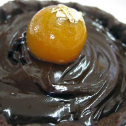 Chocolate Tart w/Ganache Kumquat