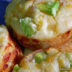 Cheddar and Avocado Muffins