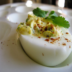 Cilantro Deviled Eggs