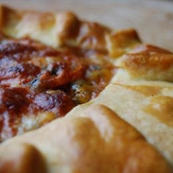 Onion Tomato and Cheese Galette