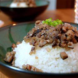 Mushroom Duxelles over Rice