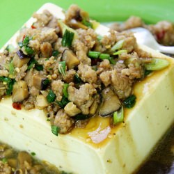 Steamed Tofu with Ground Pork