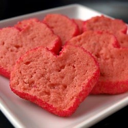 Strawberry Jello Heart Cookies