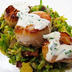 Scallops with Brussels Sprouts