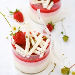 Strawberry and Yogurt Panna Cotta