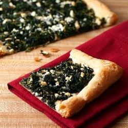 Open Faced Spinach and Feta Borek