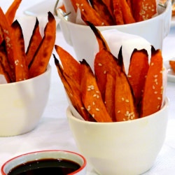 Sweet Potato Wedges with Sesame-Soy