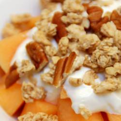 Cantaloupe with Ginger Snap Granola