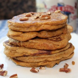 Sweet Potato Praline Pancakes