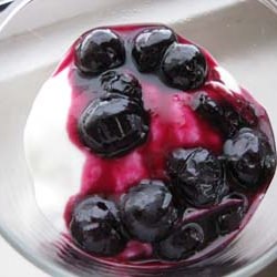 Yogurt with Warm Blueberry Compote