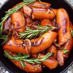 Kielbasa in Cast Iron