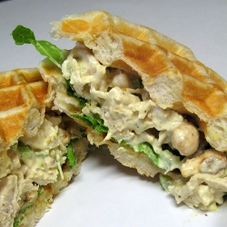 Curried Chicken Salad Waffle Sandwich