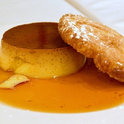 Creme Caramel with Palmier Cookie