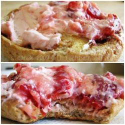 Bagel with Strawberry Cream Cheese