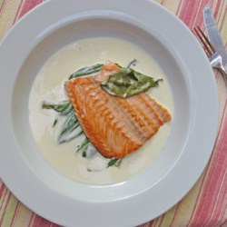 Salmon in Sorrel Cream Sauce