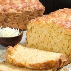 Three Cheese and Beer Quick Bread