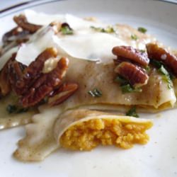 Pumpkin Ravioli w Walnuts & Butter