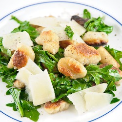 Pan-fried Gnocchi with Arugula