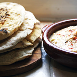 Homemade Flatbreads and Hummus