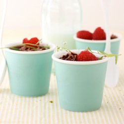 Chocolate & Raspberry Pot de Creme