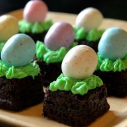 Bite Size Easter Brownies