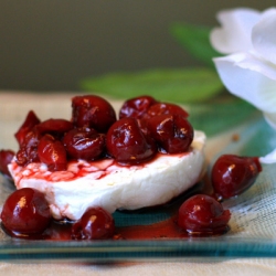 Cherry Compote over Goat Cheese