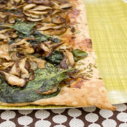 Mushroom, Onion & Spinach Tart