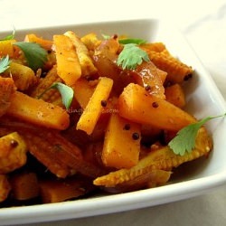 Stir Fried Carrots with Baby Corn