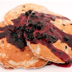 Blueberry and Blue Corn Pancakes